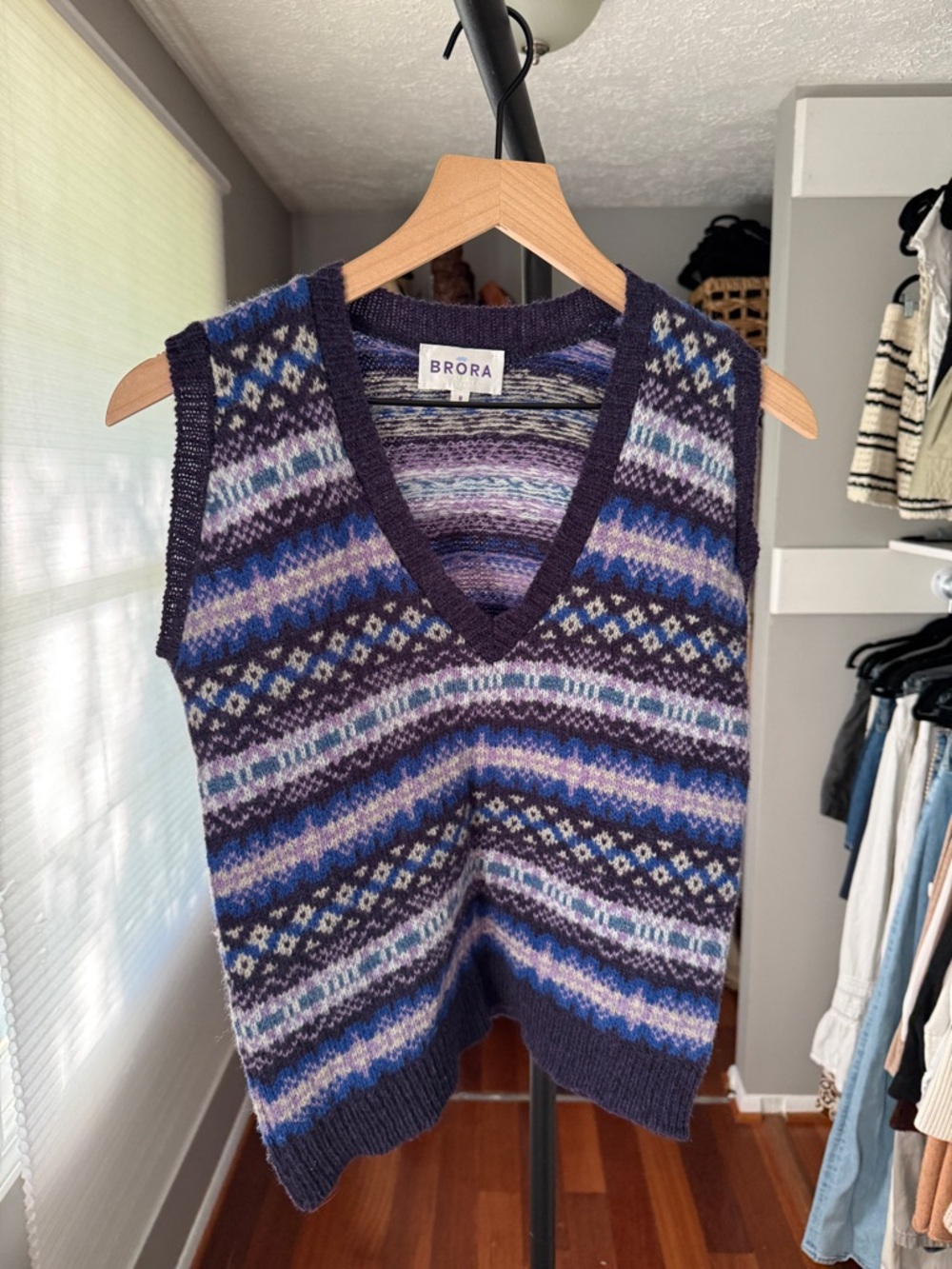Brora 100% new wool fair isle sweater vest